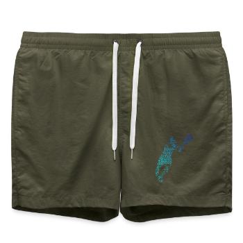 Idée cadeau pour un tennis avec tennis - Short de bain - vert olive - Devant