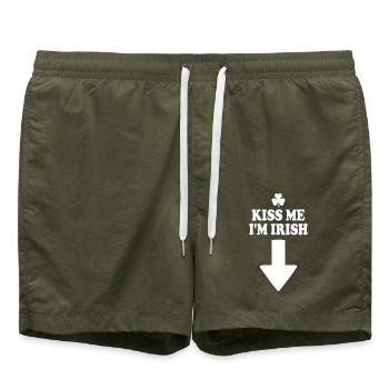 kiss me i'm irish - Short de bain - vert olive - Devant