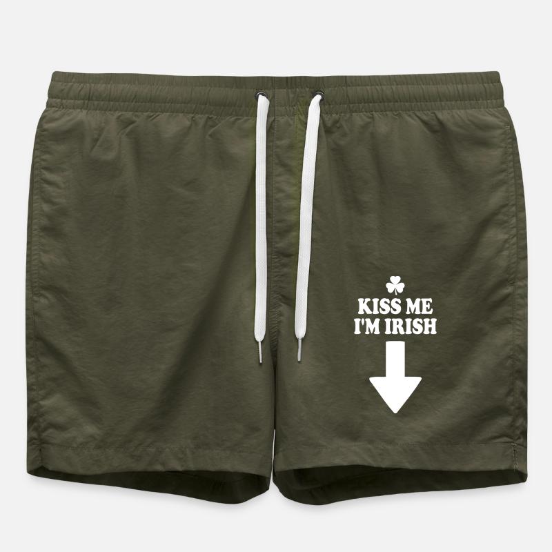 kiss me i'm irish - Short de bain - vert olive