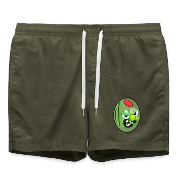 GRÜNE OLIVEN PAPRIKA - Badeshorts - Olive - Vorne - AI Model Male 185 light (185cm)