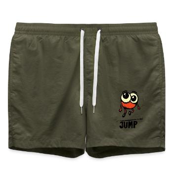 Énergie monstre printanière sur deux jambes - Short de bain - vert olive - Devant