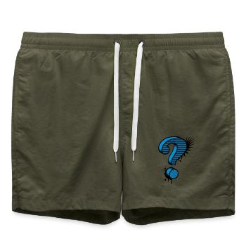 Un point d'interrogation graffiti - Short de bain - vert olive - Devant