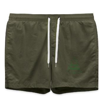 Joyeux sapin de Noël - Short de bain - vert olive - Devant - AI Model Male 185 light (185cm)
