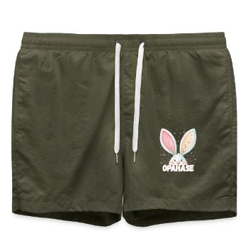 Papy Lapin Grand-père Nom de l’animal de compagnie - Short de bain - vert olive - Devant