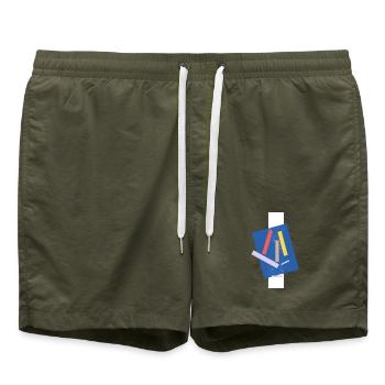 Visage de l'artiste - Short de bain - vert olive - Devant