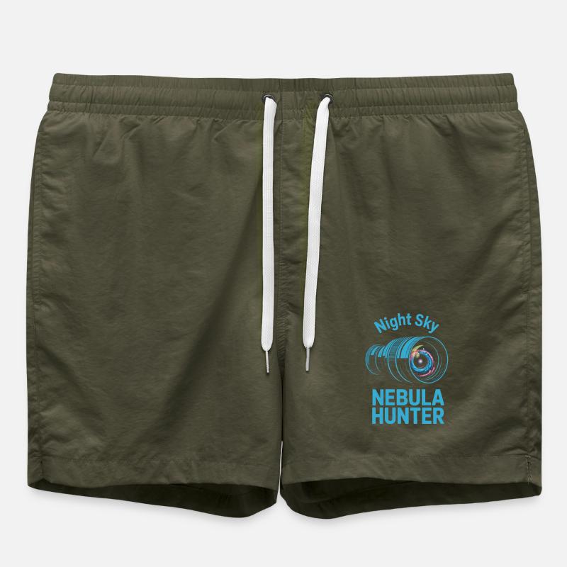 Night Sky Nebula Hunter - Swim Trunks - olive