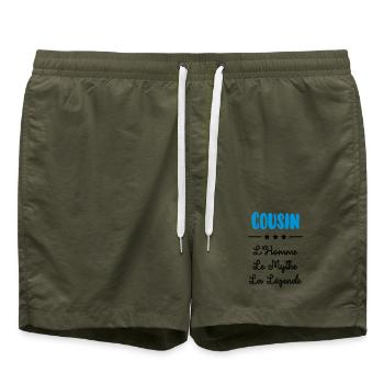 Oncle / Tante / Cousin / Cousine - Short de bain - vert olive - Devant