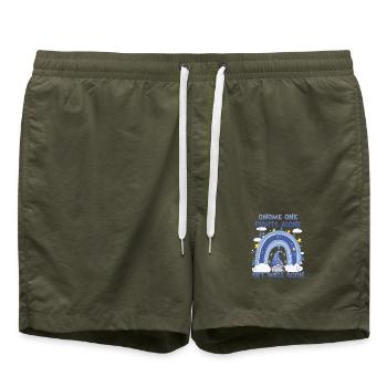 Gnome One Kämpft Allein Gegen Dickdarmkrebs - Badeshorts - Olive - Vorne - AI Model Male 185 light (185cm)