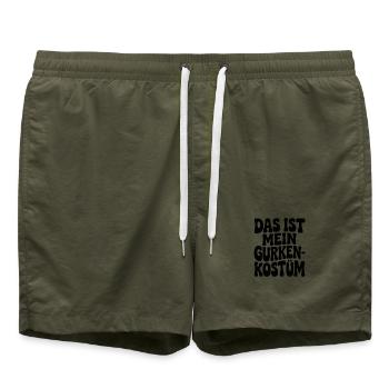 Concombre C’est mon concombre Costume Carnaval Carnaval - Short de bain - vert olive - Devant - AI Model Male 185 light (185cm)