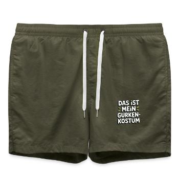 Concombre C’est mon concombre Costume Carnaval Carnaval - Short de bain - vert olive - Devant - AI Model Male 185 light (185cm)