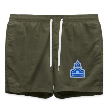 Balance tribale du zodiaque et Air - Short de bain - vert olive - Devant - AI Model Male 185 light (185cm)