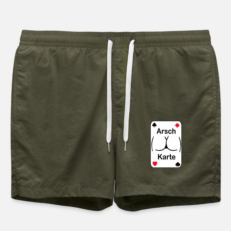 Carte du cul - Short de bain - vert olive