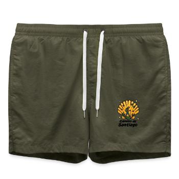Randonneur Camino de Santiago - Short de bain - vert olive - Devant - AI Model Male 185 light (185cm)