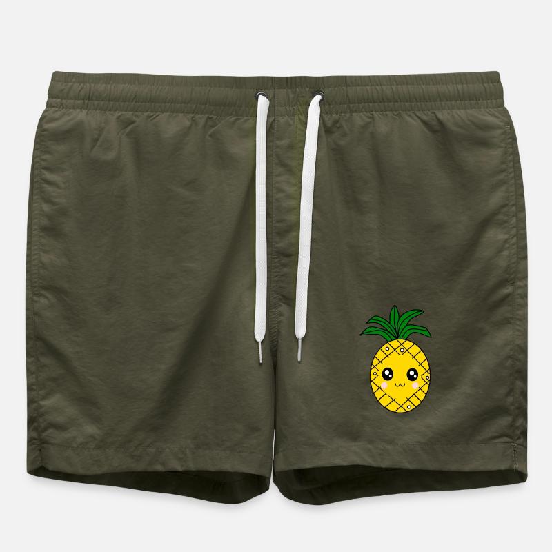 Carnaval, Carnaval, costumes, ananas - Short de bain - vert olive