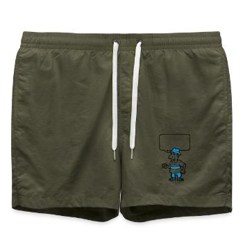 Bowls and bubble - Swim Trunks - olive - Front