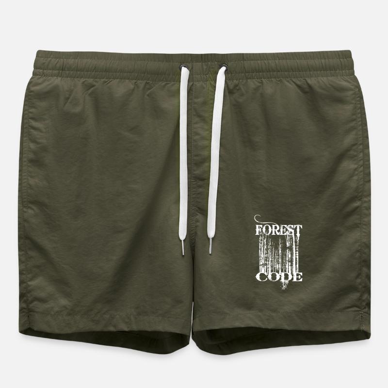 Forest Code - Swim Trunks - olive