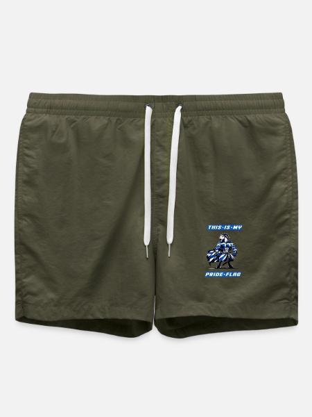 Das ist meine Stolze Flagge Griechenland - Badeshorts - Olive