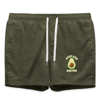 Costume d’avocat Vegan Vegan Carnival - Short de bain - vert olive - Devant - AI Model Male 185 light (185cm)