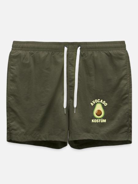Avocado Kostüm vegan Veganer Fasching Karneval - Badeshorts - Olive