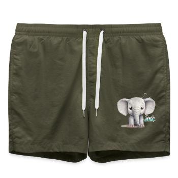 Save the wildlife !! - Short de bain - vert olive - Devant