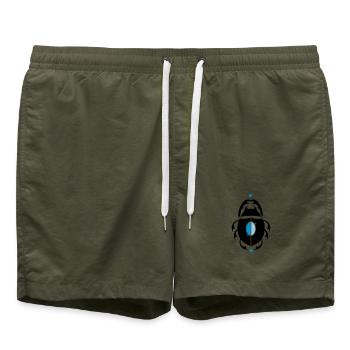 Skarabaeus Glückskäfer - Swim Trunks - olive - Front - AI Model Male 185 light (185cm)