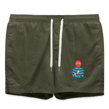Drôle de bulle Luftikus dicton - Short de bain - vert olive - Devant - AI Model Male 185 light (185cm)