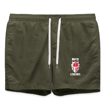 Mayo Legends of Ireland - Swim Trunks - olive - Front - AI Model Male 185 light (185cm)