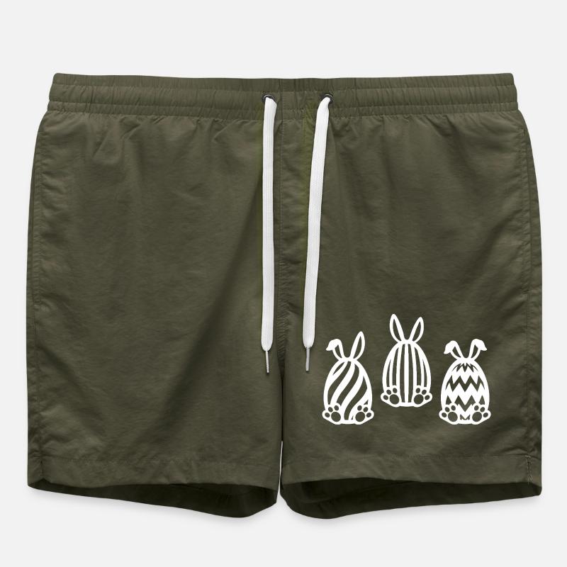 EASTER EASTER BUNNY EASTER EGGS - Swim Trunks - olive