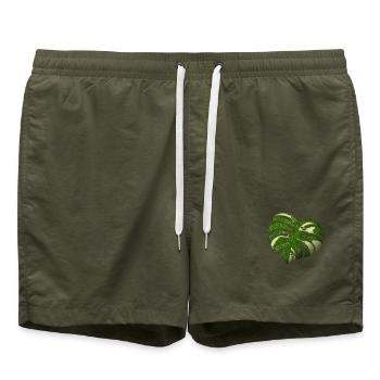 Monstera Thaï Constellation - Short de bain - vert olive - Devant