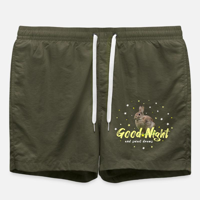 good night hare rabbit - Badeshorts - Olive