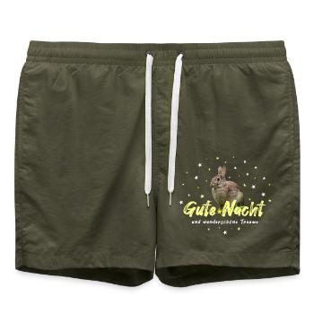 Chemise de nuit avec des lapins - Short de bain - vert olive - Devant