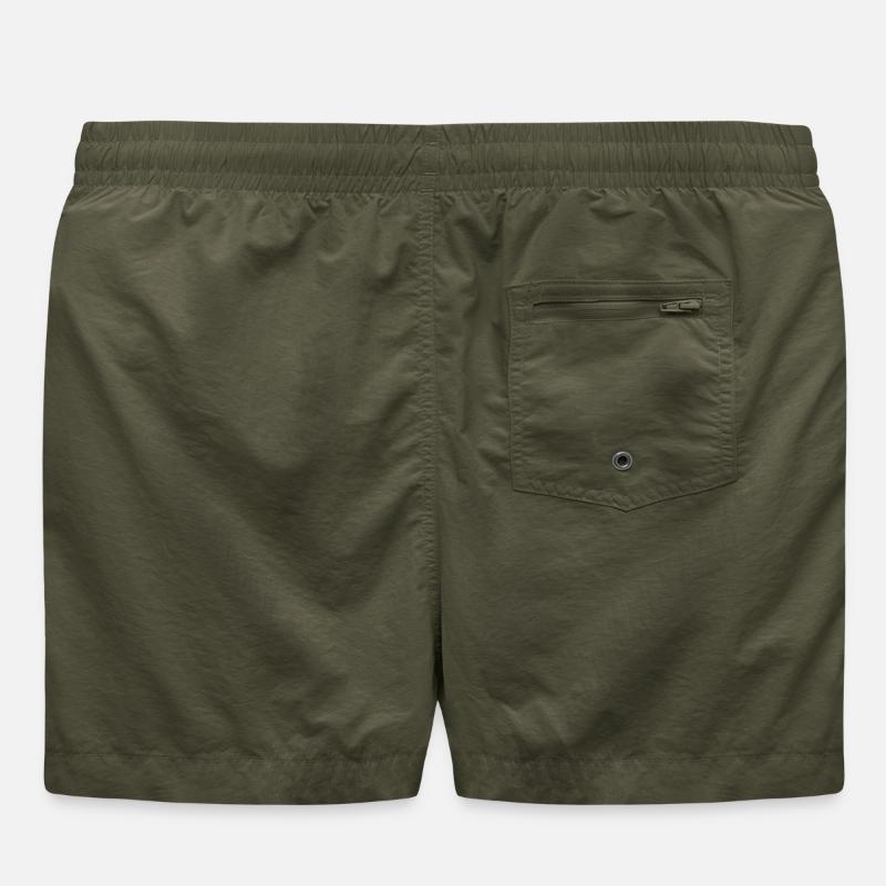 Saturday - green Swim Trunks