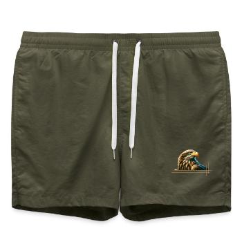 Majestic sea eagle - Swim Trunks - olive - Front