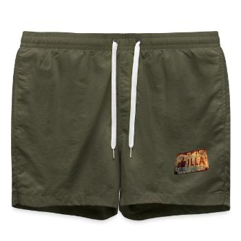 Vintage "GIlla" sign with a retro touch - Swim Trunks - olive - Front