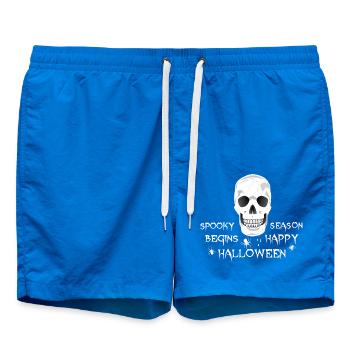 Crâne d’halloween effrayant - Short de bain - cobalt blue - Devant