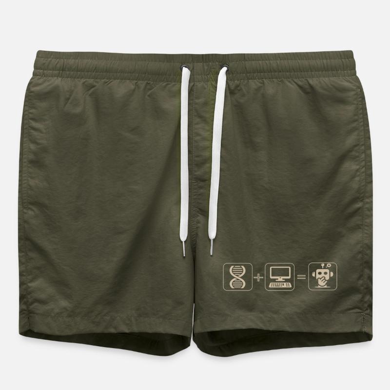 robot - Short de bain - vert olive