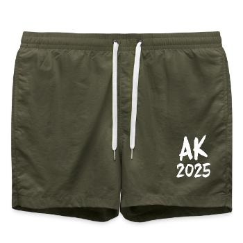 Abschluss 2025 Schule - Badeshorts - Olive - Vorne