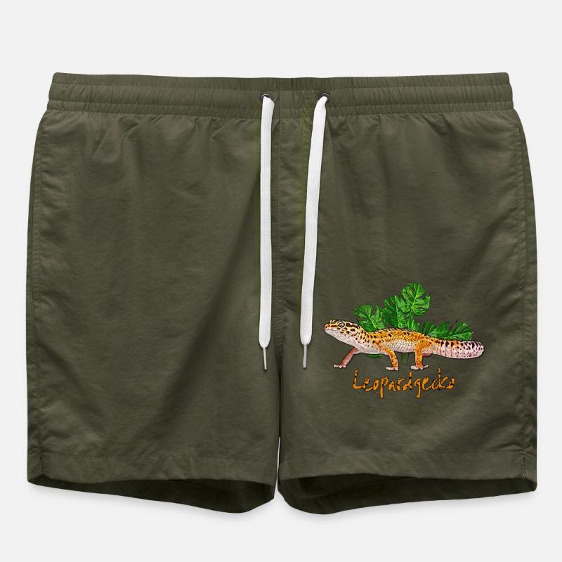 Gecko léopard - Short de bain - vert olive