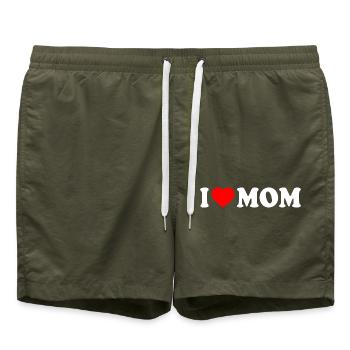 I love mom - Short de bain - vert olive - Devant