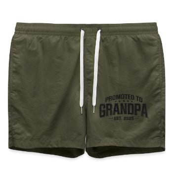 Promotion to Grandpa 2025 - Swim Trunks - olive - Front