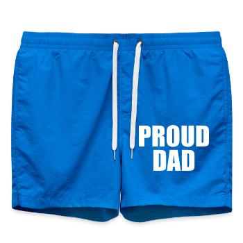 Proud dad - Short de bain - cobalt blue - Devant