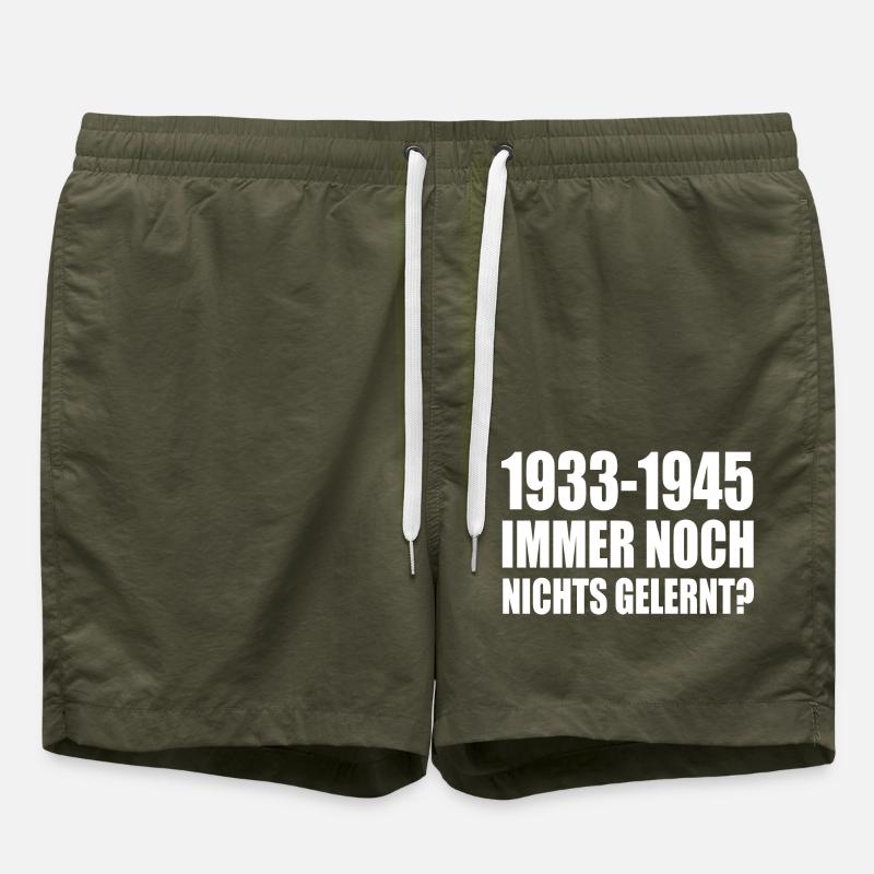 1933 1945 still nothing learned - Swim Trunks - olive