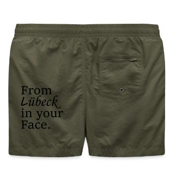 From Lübeck - Badeshorts - Olive - Hinten