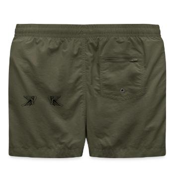 Design 14 (Flügelset, weit) - Badeshorts - Olive - Hinten