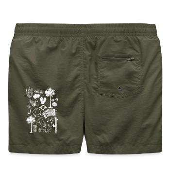 Forro Vibes – Brasilianisches Lebensgefühl - Badeshorts - Olive - Hinten