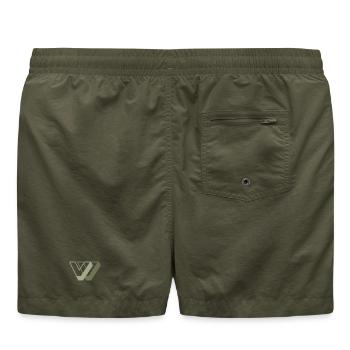 Winner Label. Fishing Edition - Badeshorts - Olive - Hinten - AI Model Female 180 dark (180cm)