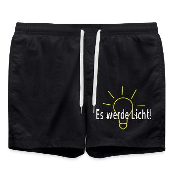 Que la lumière soit allumée! - Short de bain - noir - Devant - AI Model Male 185 light (185cm)