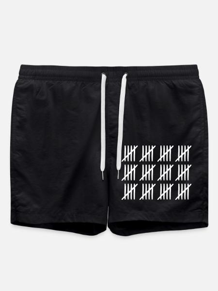 Tally sheet 60 years old - Swim Trunks - black