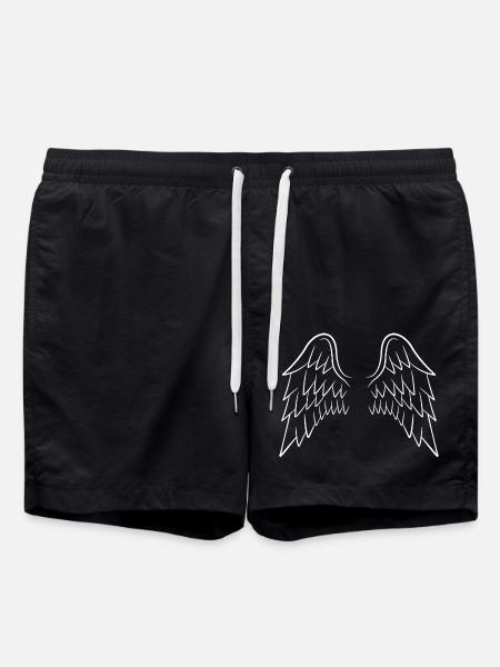 Angel's joining wing white - Swim Trunks - black