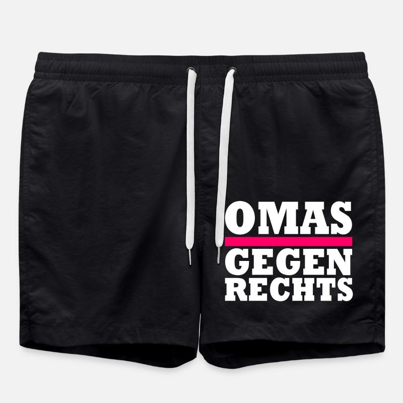 Omas gegen Rechts - Badeshorts - Schwarz